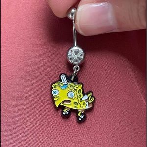 SpongeBob belly button ring